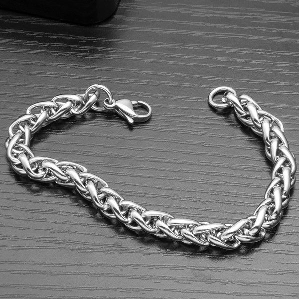 Ανδρικό βραχιόλι σε 1 μοντέλο σε ασημί χρώμα