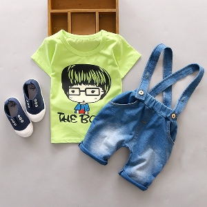 Детски комплект гащеризон и тениска за момчета и момичета
