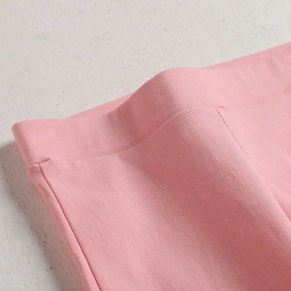 Γυναικείο ελαστικό κολάν  κεντημένο σε τρία χρώματα - κόκκινο, λευκό και ροζ