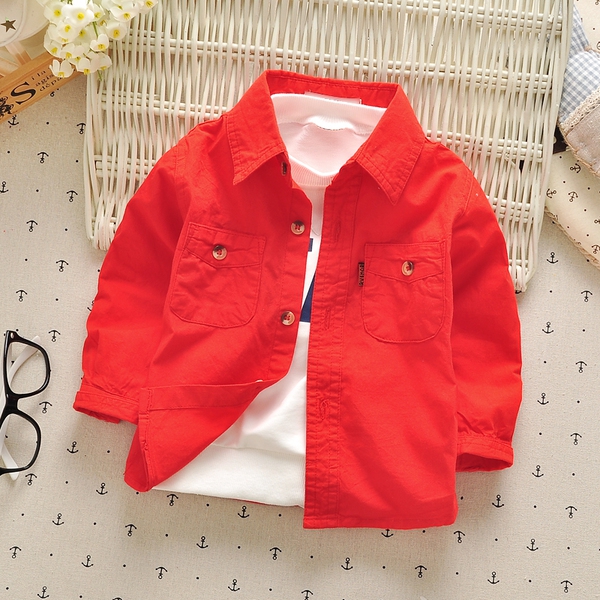 Παιδικά πουκάμισα για αγόρια: Λευκό, Κίτρινο, Μπλε, Κόκκινο