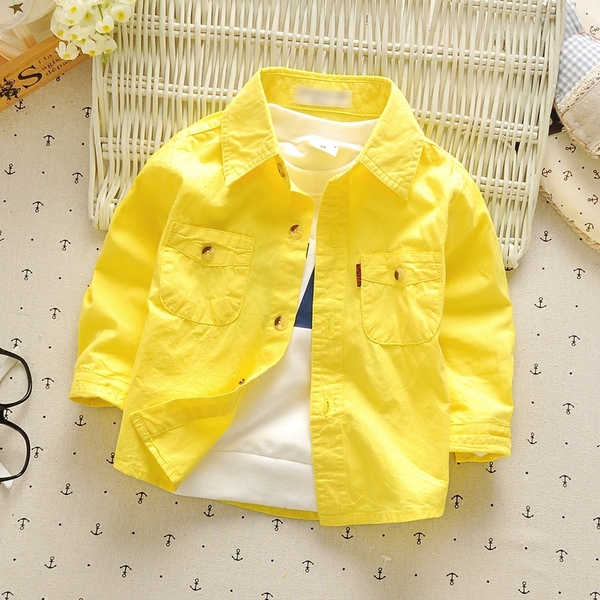 Παιδικά πουκάμισα για αγόρια: Λευκό, Κίτρινο, Μπλε, Κόκκινο