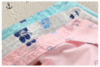 Παιδικά πουκάμισα με λουλούδια για αγόρια: Λευκό, Μπλε, Ροζ