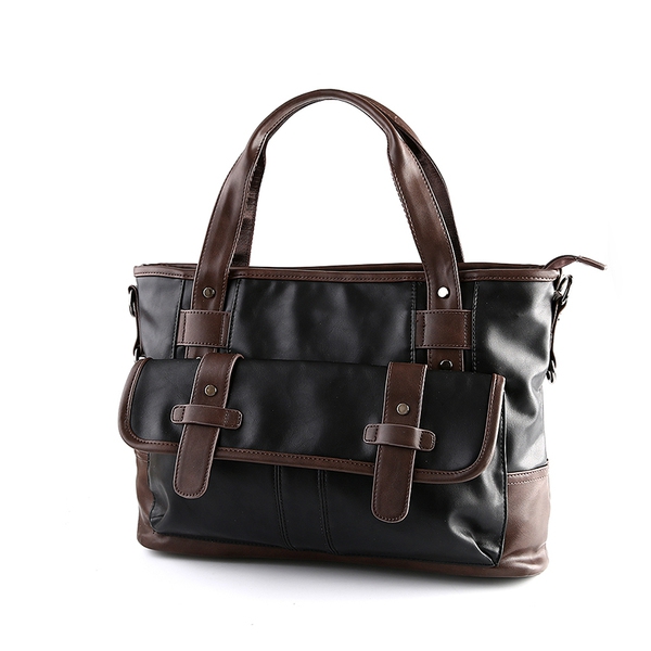 Пътни чанти от изкуствена кожа в черен цвят за мъже и жени 