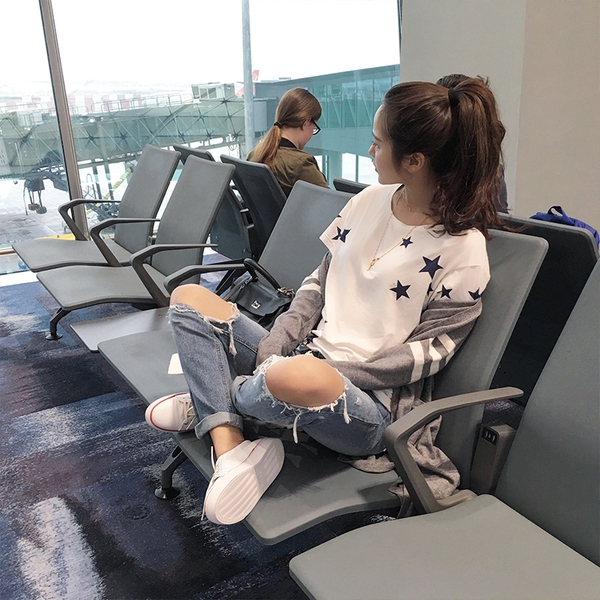 Дамски бели джогинг обувки 