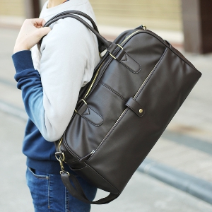 Кафяви и черни пътни чанти британски стил изработени от изкуствена кожа - 2 модела 