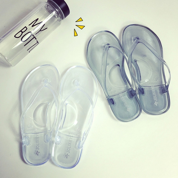 Γυναικείες διαφανείς παντόφλες για το  καλοκαίρι σε 4 μοντέλα