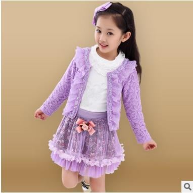 Κομψό κοστούμι 3 κομματιών για κορίτσια