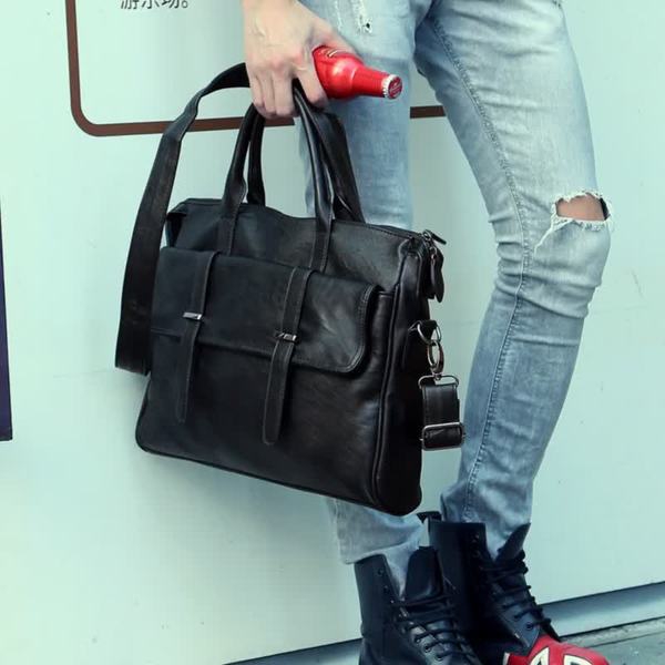 Черни и кафяви дамски и мъжки малки чанти за ръчен багаж - 38.5х30х5.5см 