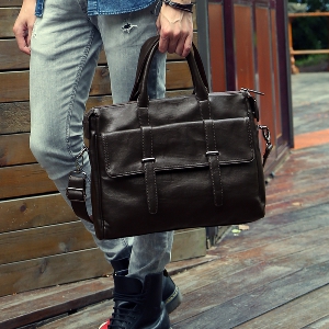 Черни и кафяви дамски и мъжки малки чанти за ръчен багаж - 38.5х30х5.5см 