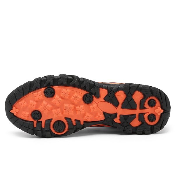 Мъжки туристически водоустойчиви и дишащи мрежести обувки - сиви, оранжеви, жълти и зелени