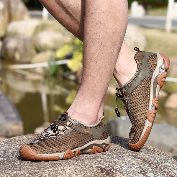Мъжки летни дишащи обувки с ветропропусклива мрежа - 3 модела подходящи за ежедневие, туризъм и планина