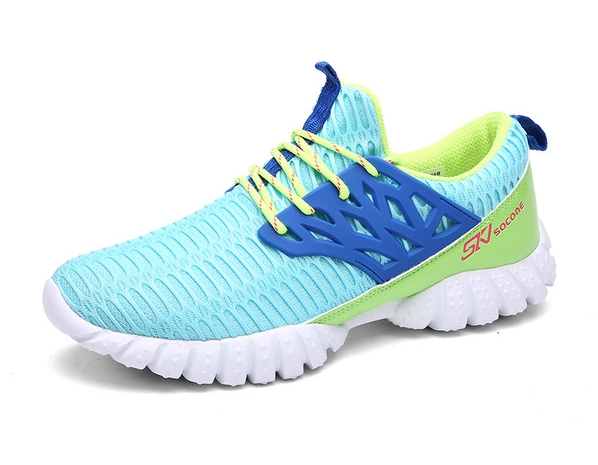 Мъжки спортни обувки за бягане - 4 модела в син, бял и сив цвят - мрежести топ модели