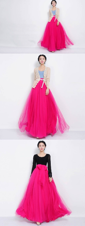 Κυρίες μεγάλη φούστα για κάθε περίσταση σε διάφορα χρώματα τούλι ύφασμα