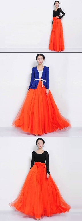 Κυρίες μεγάλη φούστα για κάθε περίσταση σε διάφορα χρώματα τούλι ύφασμα