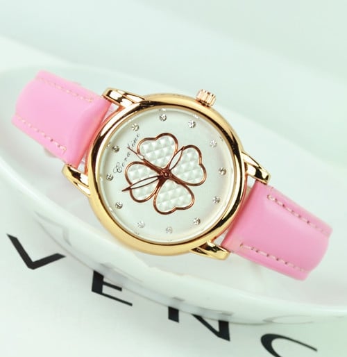 Γυναικεία Quartz ρολόγια  με τριφύλλι 6 χρωμάτων