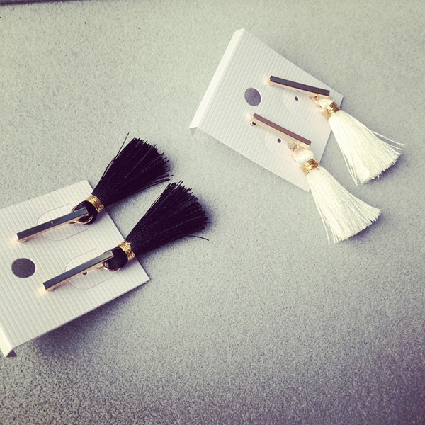 Σκουλαρίκια γυναικεία  σε μαύρο και άσπρο-2 μοτίβα