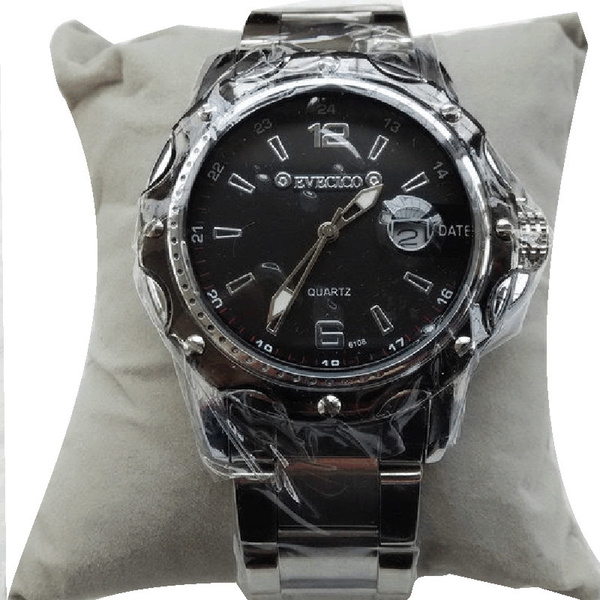 Мъжки кварцов часовник черен и сребрист цвят