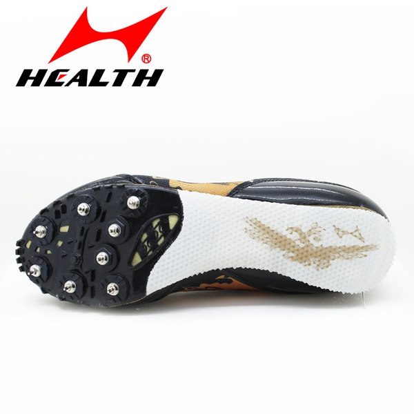 Дамски професионални обувки с шипове на подметката за тренировка, маратон и бягане - черни и червени