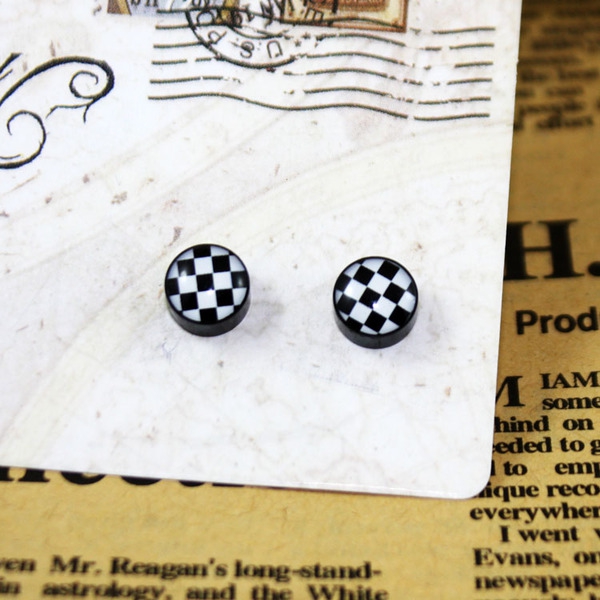 Мъжки обеци - 8 модела в 8 мм размер