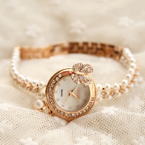 Γυναικεία ρολόγια με αισθητική διαμάντι πεταλούδας 