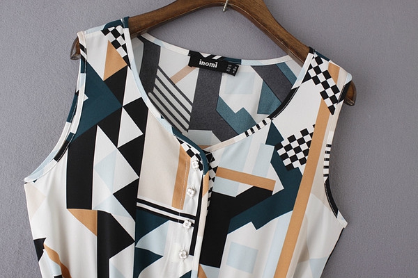 Οι γυναίκες πολύχρωμα jumpsuit με μακρύ παντελόνι