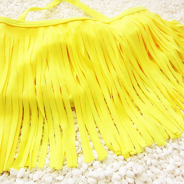 Детски луксозен бански с ресни: 2 варианта