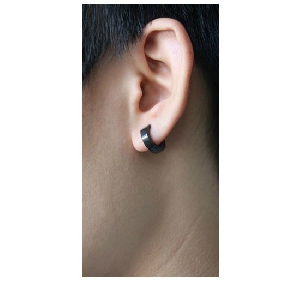 Ανδρικά σκουλαρίκια σε μαύρο και ασημί χρώμα-2 μοντέλα
