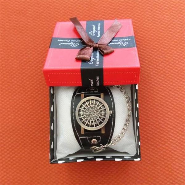 Ανδρικό ρολόι βραχιόλι  σε λευκό, καφέ και μαύρο χρώμα