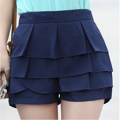 Οι γυναίκες χρωματιστό πλισέ σορτς