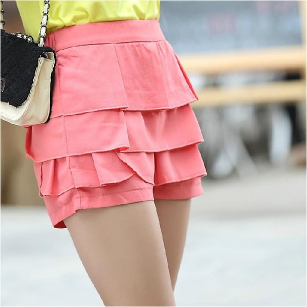 Οι γυναίκες χρωματιστό πλισέ σορτς