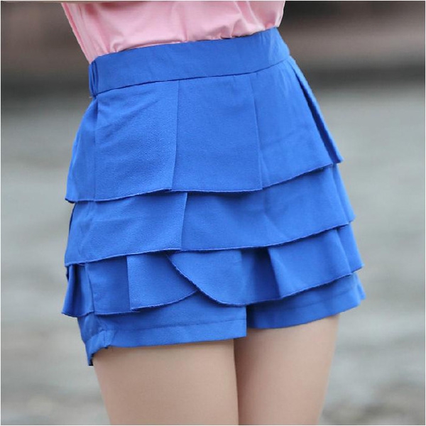 Οι γυναίκες χρωματιστό πλισέ σορτς