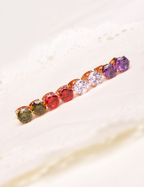 Πολύχρωμα γυναικεία σκουλαρίκια με 4 μοντέλα crystal