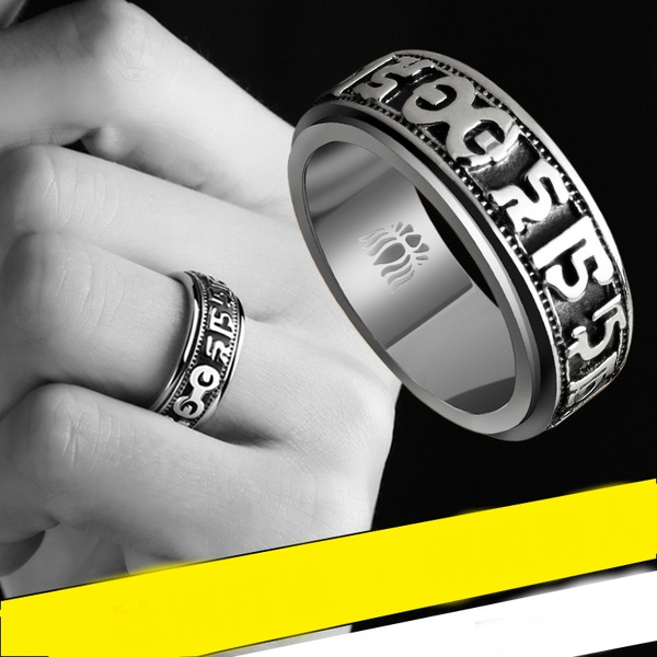 Περιστρεφόμενα ανδρικά δαχτυλίδια - 5 μεγέθη