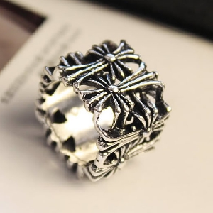 Дамски пръстен в сребристо-черен цвят - 2 модела