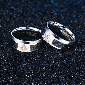 Ασημένια δαχτυλίδια ανδρικά κατασκευασμένα από χάλυβα σε μαύρο και μπλε vnox - 2 μοντέλα