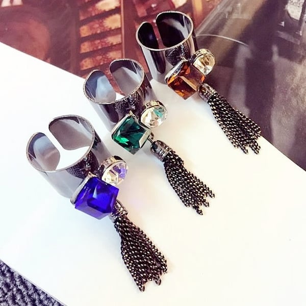 Γυναικεία Δαχτυλίδια με κρύσταλλα και μενταγιόν - διαφορετικά χρώματα