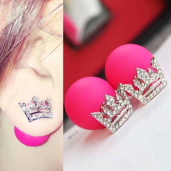 Γυναικεία σκουλαρίκια σε λευκό, κόκκινο, μπλε, πράσινο, κίτρινο, κυκλάμινο και άλλα χρώματα - 14 σχέδια