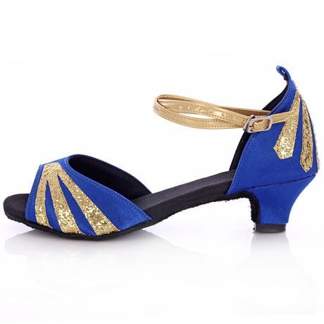 Обувки за модерни танци за жени и момичета- Самба - топ модели и комбинации в червен, син, леопардов цвят 