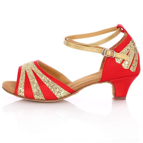 Обувки за модерни танци за жени и момичета- Самба - топ модели и комбинации в червен, син, леопардов цвят 