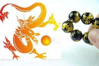 Мъжка гривна с изображение на дракон