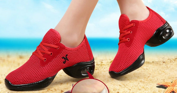 Дамски танцови обувки  - мрежести модели с токове - различни цветове