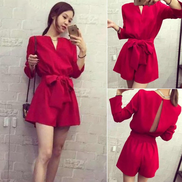 Οι γυναίκες κόκκινο καλοκαίρι μπλούζα με κορδέλα