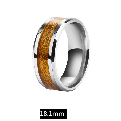 Ανδρικά δαχτυλίδια από χάλυβα σε μαύρο και χρυσό