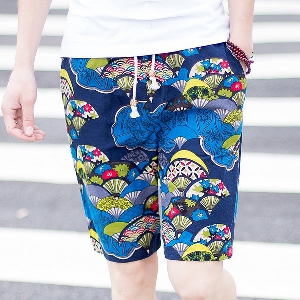 Летни къси панталони - цветни и мъжки - изработени от памук