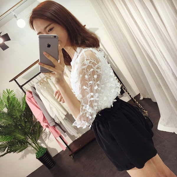 Κοντό παντελόνι γυναικείο μαύρο  με υψηλή μέση