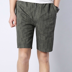 Мъжки еластични къси панталони за лятото от памук - различни топ модели - едноцветни, раирани, карирани