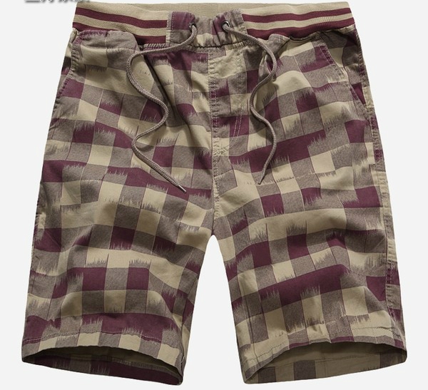 Ανδρική ελαστική σορτς το καλοκαίρι βαμβάκι - διάφορα κορυφαία μοντέλα - απλό, ριγέ, καρό