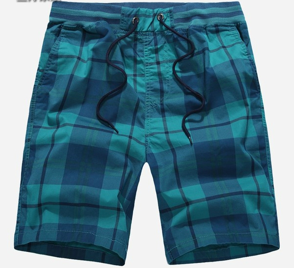 Ανδρική ελαστική σορτς το καλοκαίρι βαμβάκι - διάφορα κορυφαία μοντέλα - απλό, ριγέ, καρό