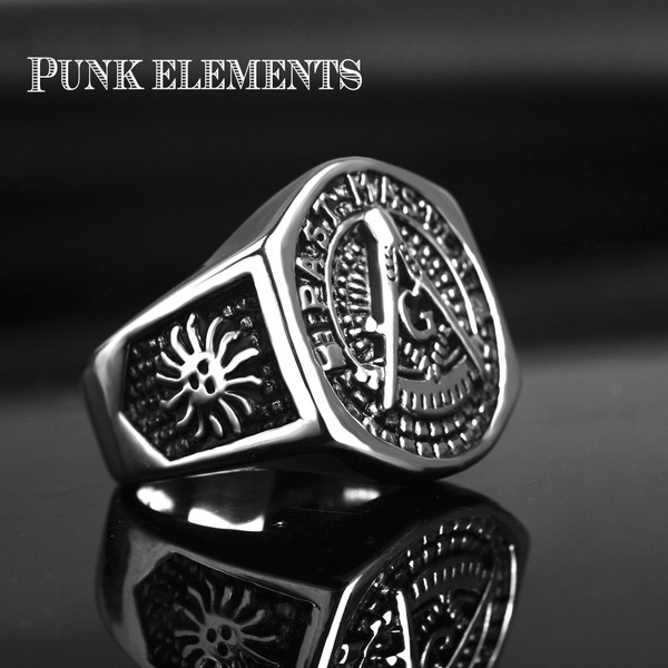 Χαραγμένα ανδρικά δαχτυλίδια από χάλυβα - 6 μοντέλα