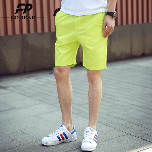 Мъжки летни плажни панталони - няколко модела в жълт, зелен, син, бял цвят